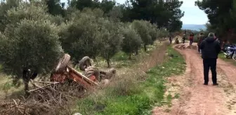 Son dakika haberi | Manisa'da devrilen traktörün sürücüsü öldü