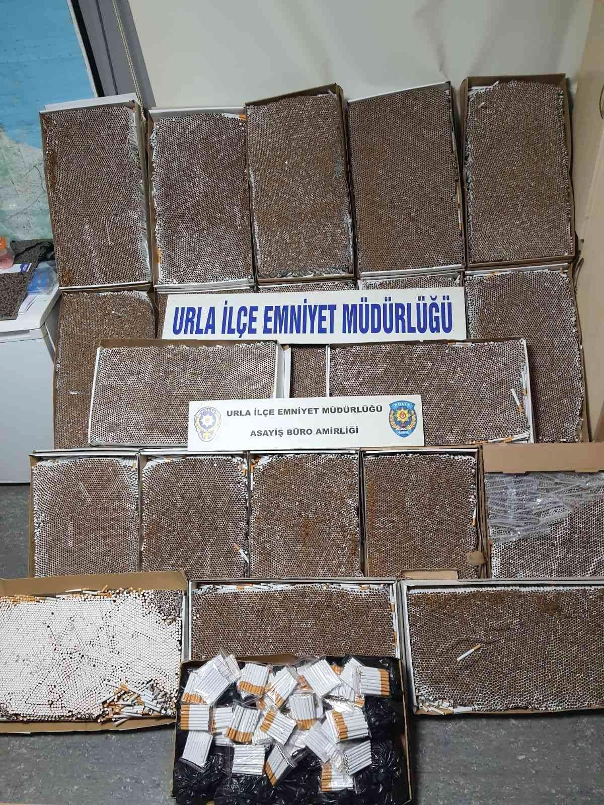 Urla\'da binlerce paket kaçak sigara ele geçirildi