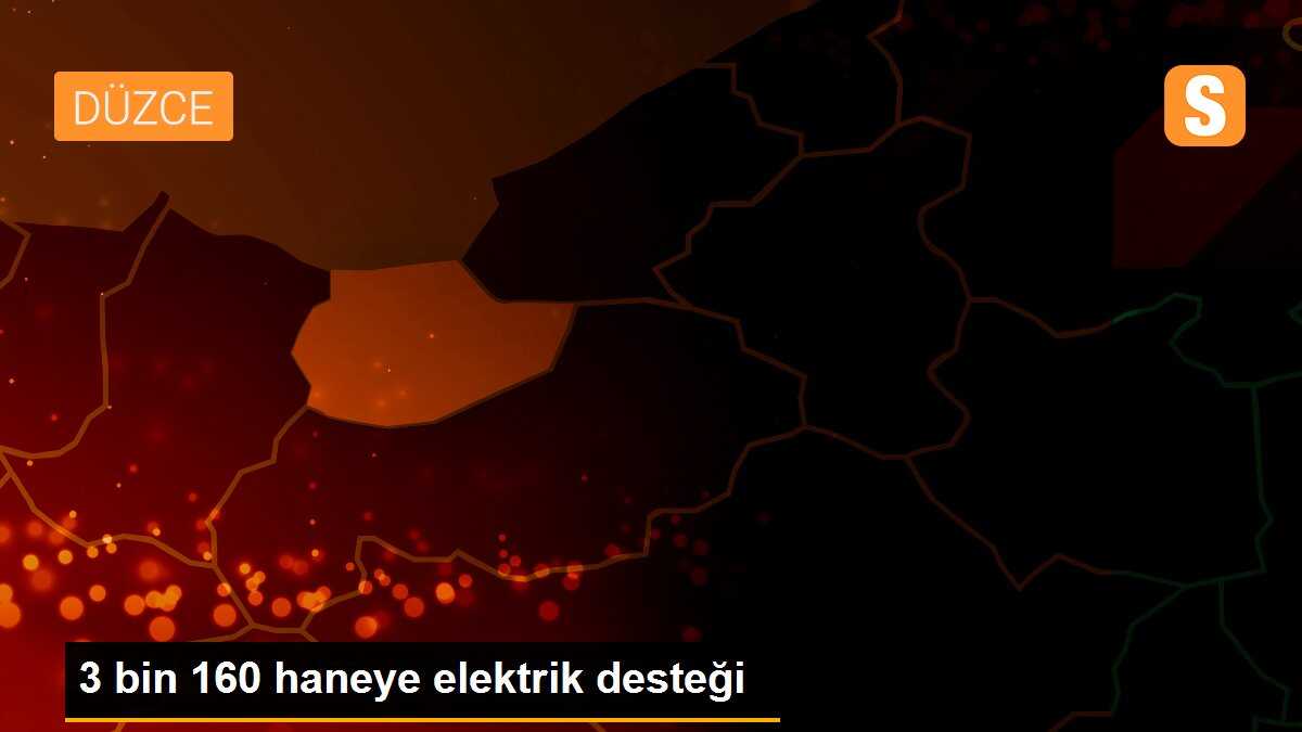 3 bin 160 haneye elektrik desteği
