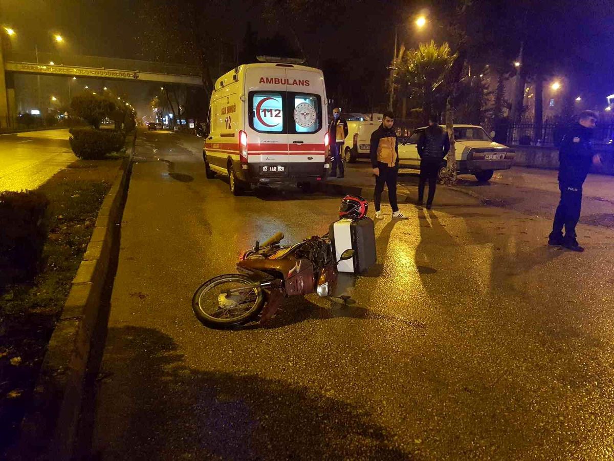 Adıyaman\'da, motosiklet devrildi: 1 yaralı
