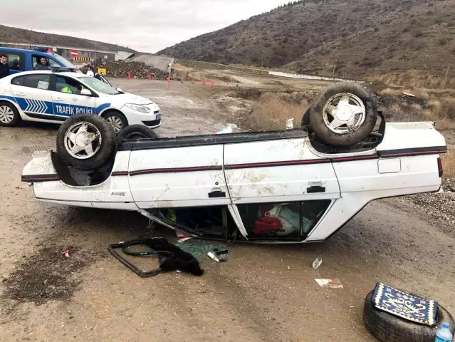 Başkent'te kontrolden çıkan araç takla attı: 2 yaralı