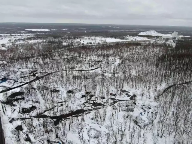 Danamandıra Tabiat Parkı'ndaki kartpostallık kar manzarası drone ile görüntülendi