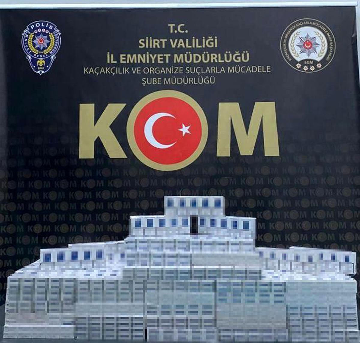 Siirt\'te bin 500 paket kaçak sigara ele geçirildi