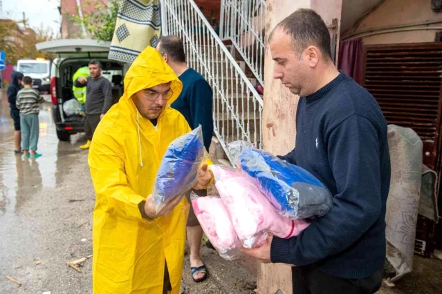 Yağışlardan zarar görenlere yardım