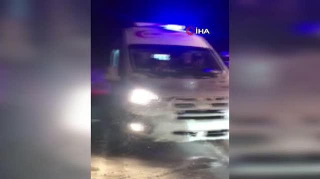 Doğum sancıları başlayan kadını hastaneye ekipler yetiştirdi