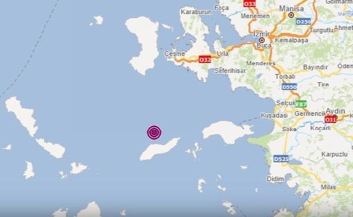 Ege Denizi\'nde 4.3 büyüklüğünde deprem