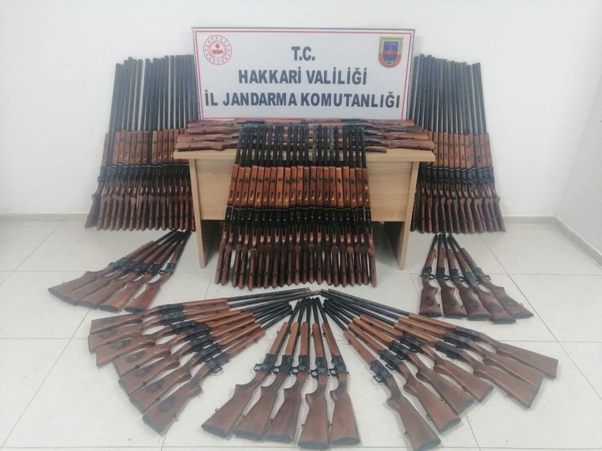 Hakkari\'de 100 adet av tüfeği ele geçirildi