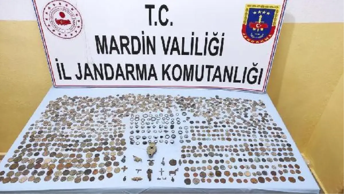 Son dakika haberi... Mardin'de 1339 tarihi eser ele geçirildi: 2 gözaltı
