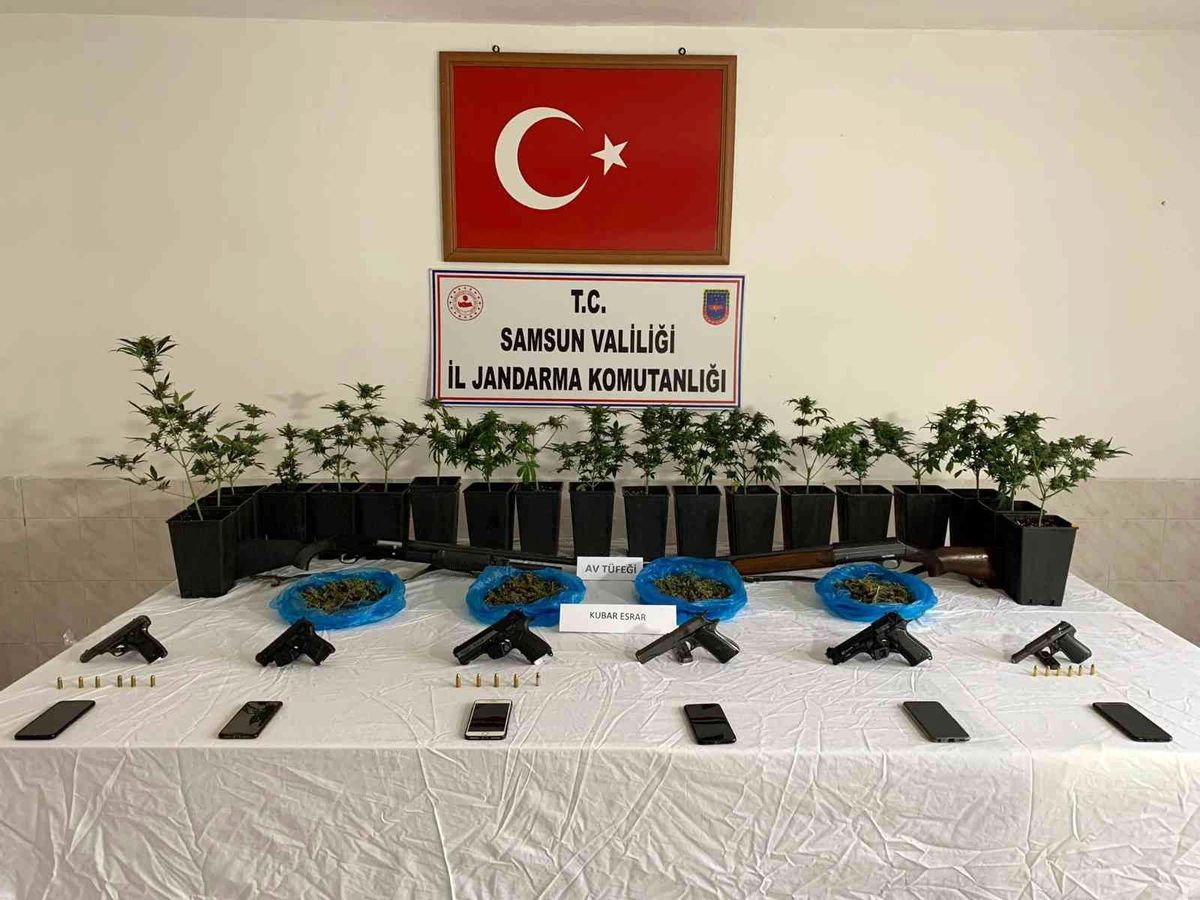 Son Dakika | Bafra\'da uyuşturucu ve silah ele geçirildi: 1 gözaltı