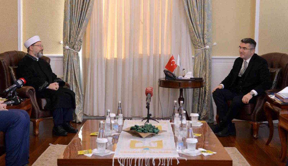 Diyanet İşleri Başkanı Prof. Dr. Ali Erbaş Vali Memiş ve Başkan Sekmen\'e ziyaret etti