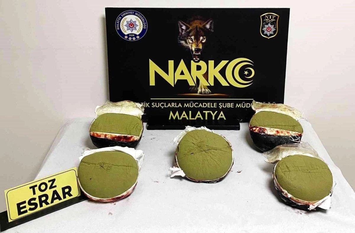 Malatya'da 71 kilo esrar yakalandı