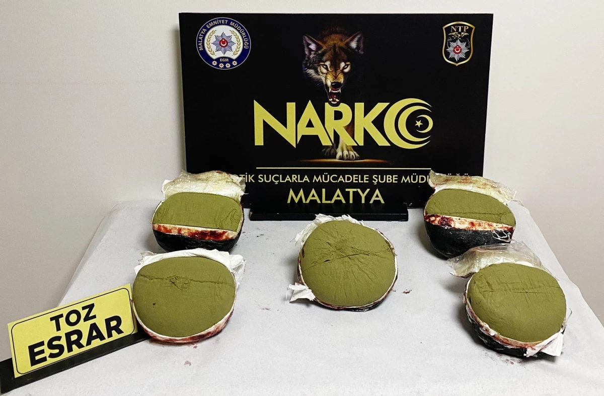 Malatya'da 72 kilogram esrar ele geçirildi, bir zanlı tutuklandı