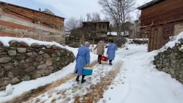 Ordu'da 93 yaşındaki Karakoç'un aşısı için sağlıkçılar yollara düştü