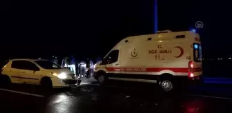 Tırın otomobile çarpması sonucu 1 kişi yaralandı