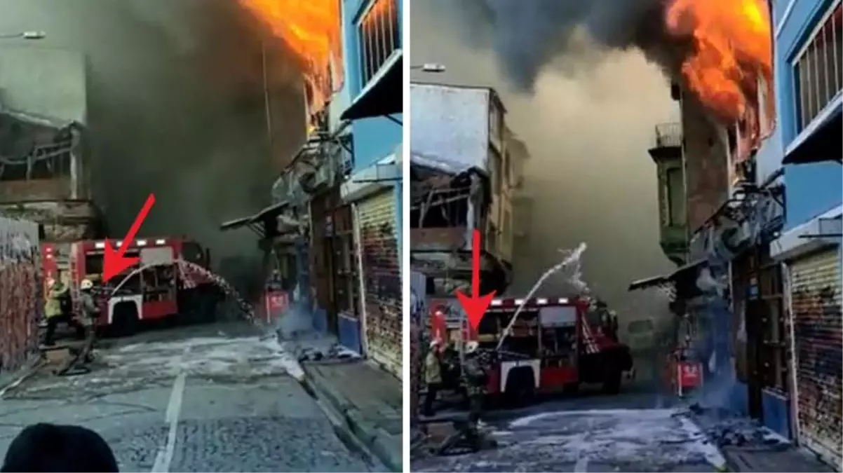 Çukur dizisinin çekildiği bina göz göre göre kül oldu! Yangını söndürmeye gelen ekiplerin acizliği kamerada