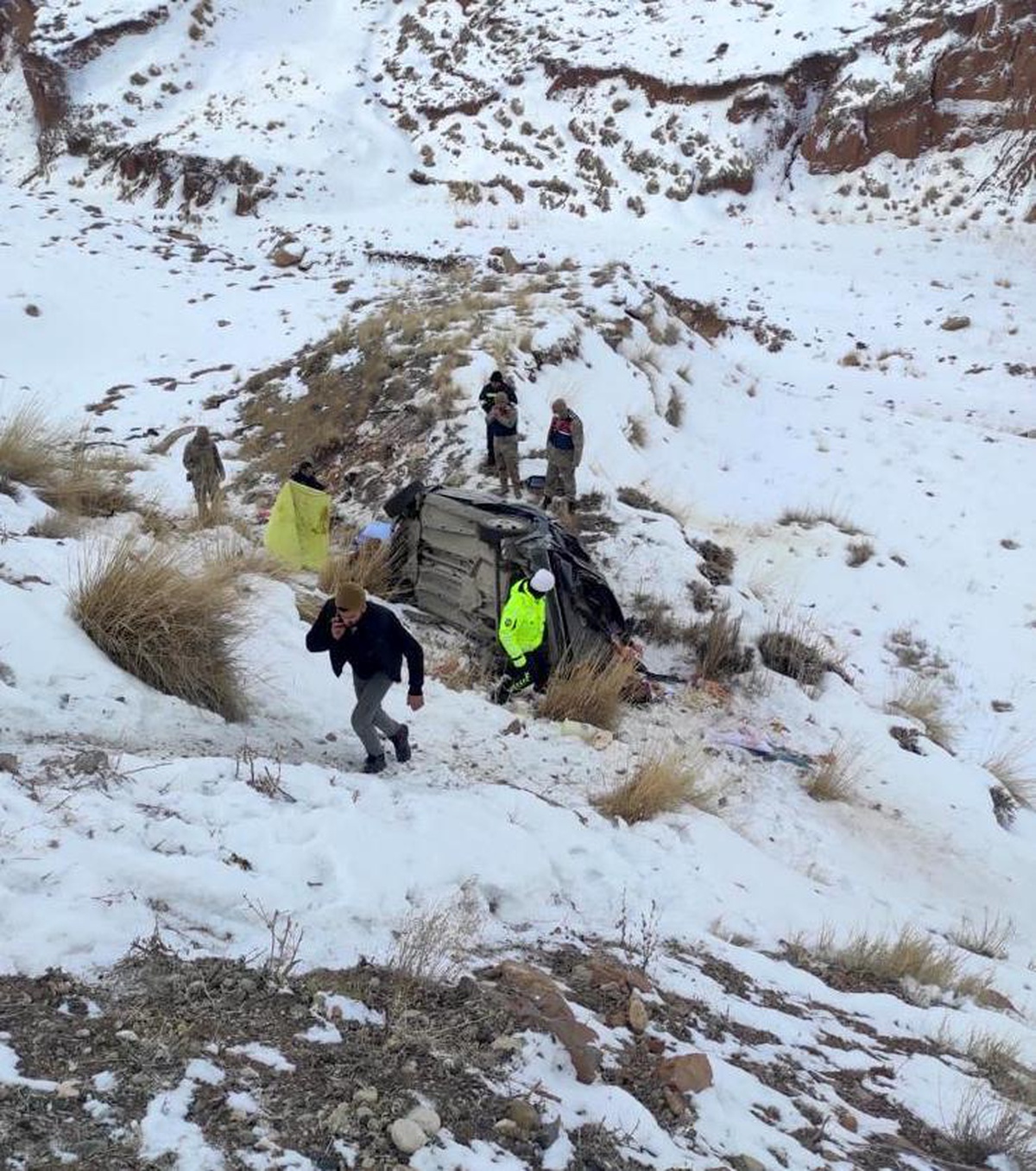 Erzurum\'da trafik kazasında 2 kişi öldü, 2 kişi yaralandı