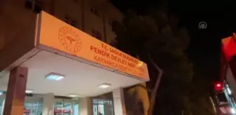 Pendik'te park halindeki polis aracı yandı