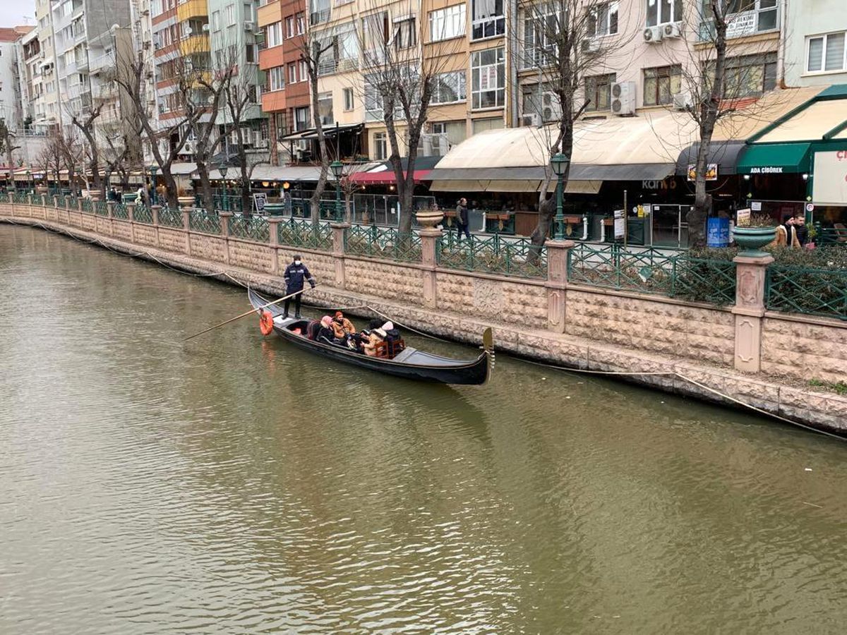 Soğuk havada gondol keyfi