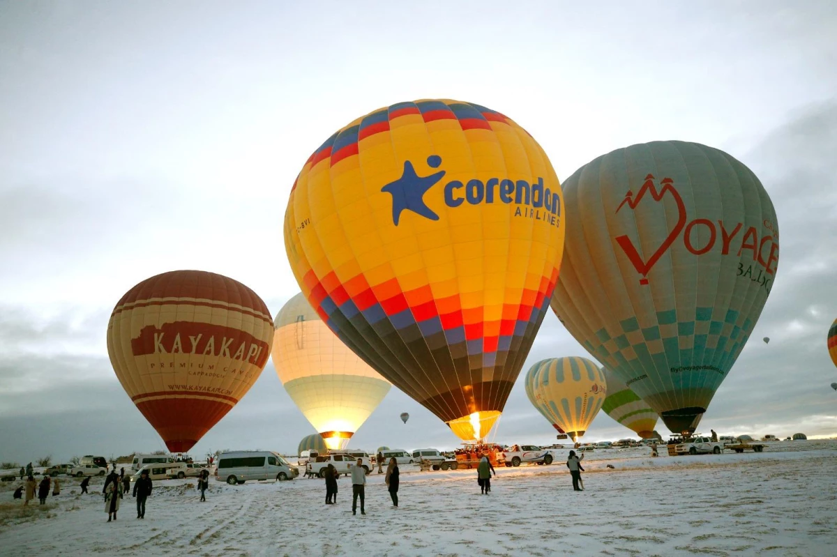 Basın mensupları Kapadokya'yı kuşbakışı izledi
