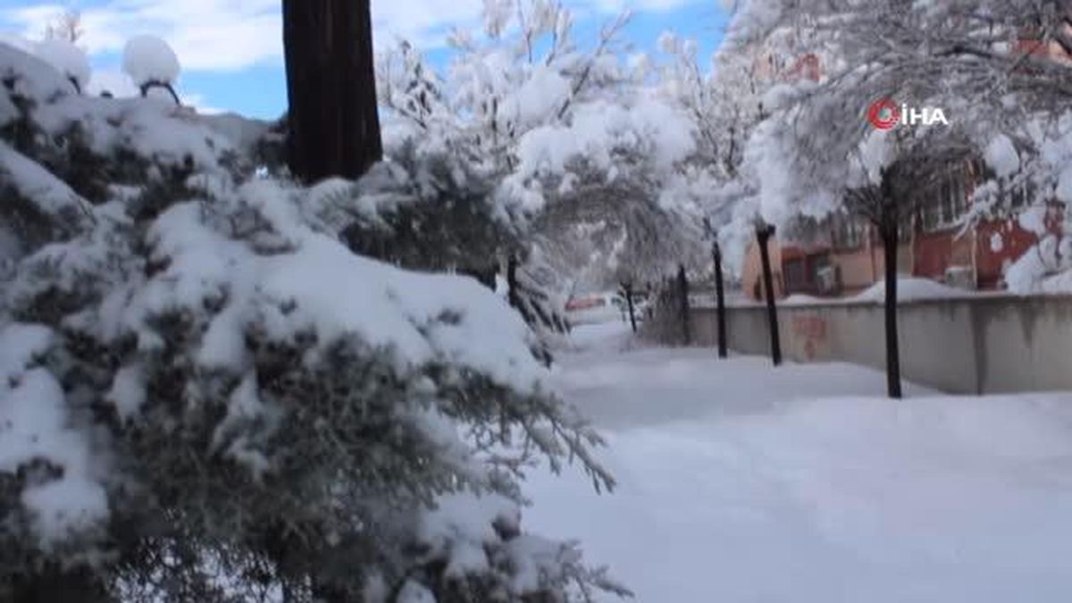 Kar yağışı kartpostallık görüntüler oluşturdu