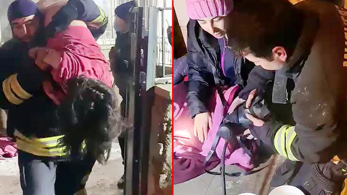 Afgan ailenin evi yandı, çocuklara kendi oksijen maskesini takan itfaiyeci kalp krizi geçirdi