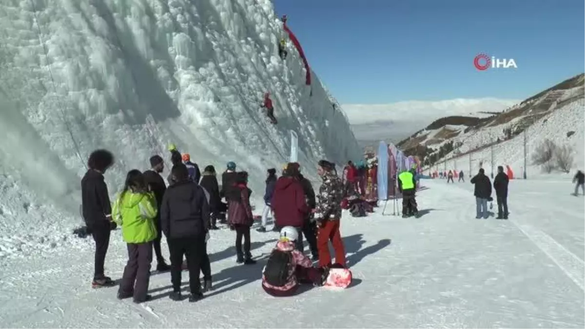 Buz üzerinde nefes kesen anlar... Palandöken'de onlarca sporcu buz duvarında kıyasıya mücadele verdi