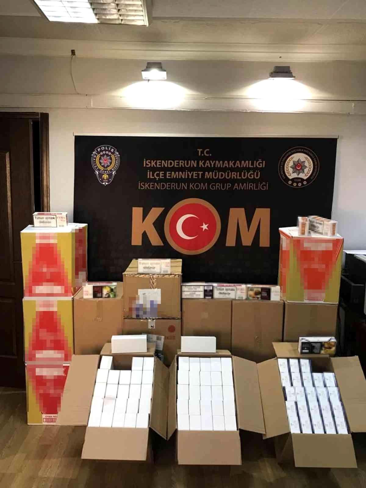 Hatay\'da 180 bin adet gümrük kaçağı makaron ele geçirildi