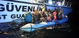 Marmaris'te Yunanistan unsurlarınca geri itilen kaçak göçmenler kurtarıldı