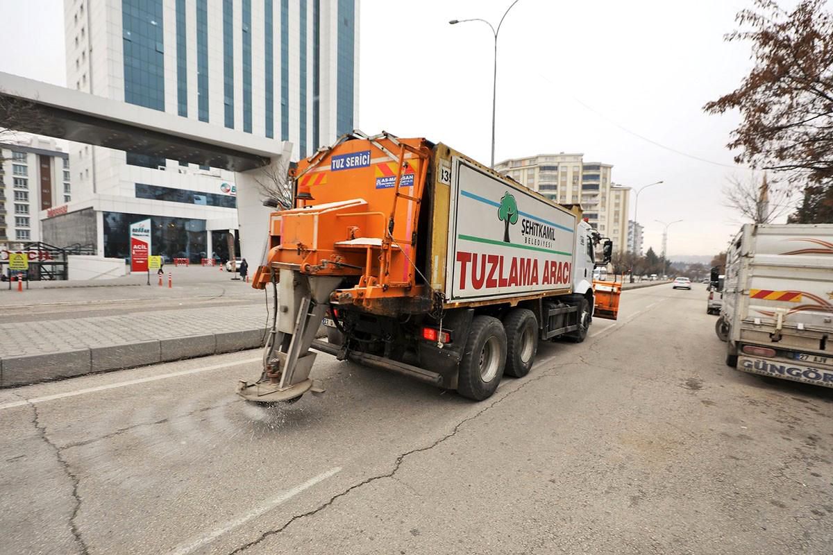 Şehitkamil\'de kar seferberliği