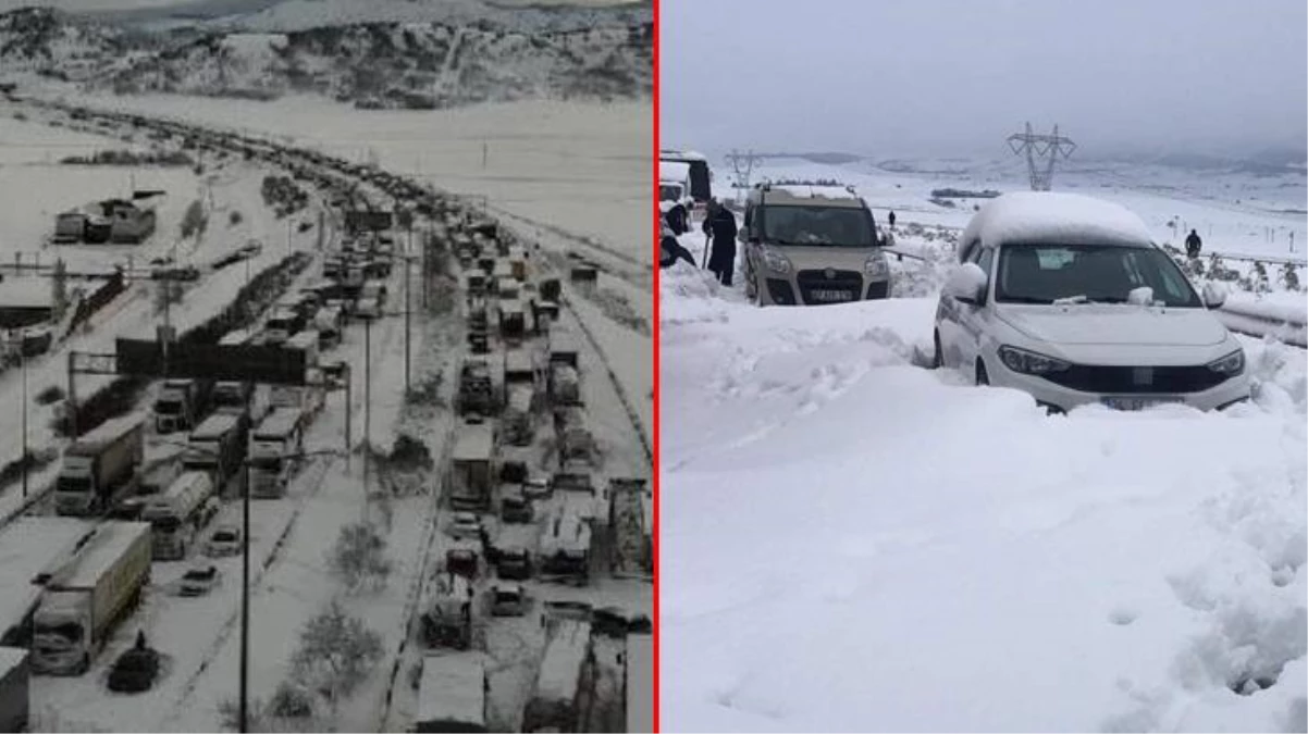 Kar 50 santimetreyi buldu! Gaziantep\'te hayat adeta durdu! Hala otoyolda mahsur olanlar var