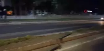 Hurdaya dönen araçtan sağ çıktı