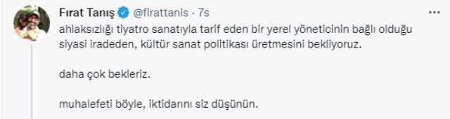 İmamoğlu'na 'tiyatro' çıkışında bulunan Fırat Tanış'a Şahan Gökbakar'dan tepki