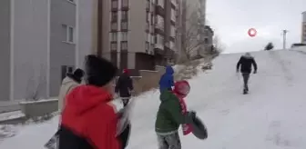 Son dakika haber | Kara hasret kalan çocuklar doyasıya eğlendi
