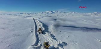 Van'da eksi 30 derecede karla mücadele
