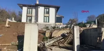 İnşaat çalışması sırasında toprak kayınca evi mühürlendi