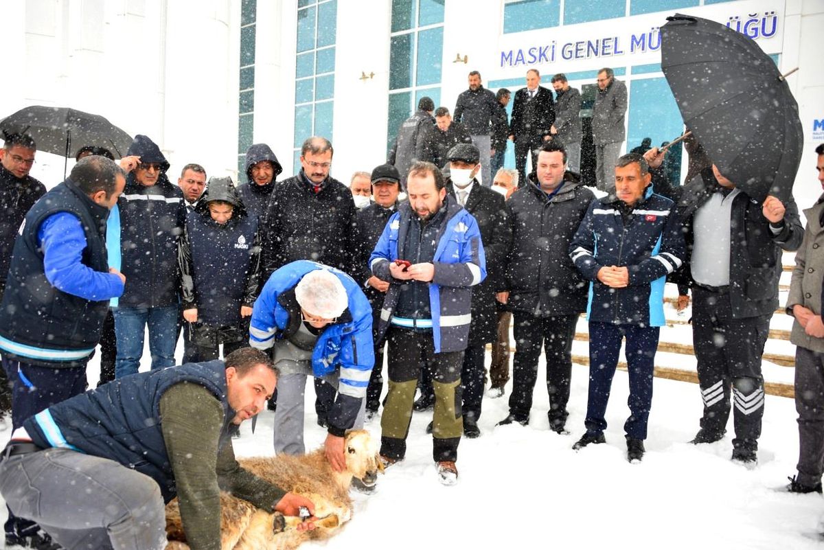 Malatya'da yoğun kar için şükür kurbanı