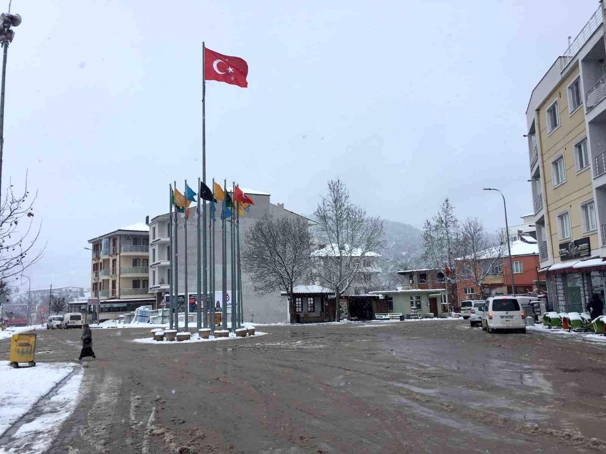 Osmaneli\'nde karla mücadele çalışmaları devam ediyor