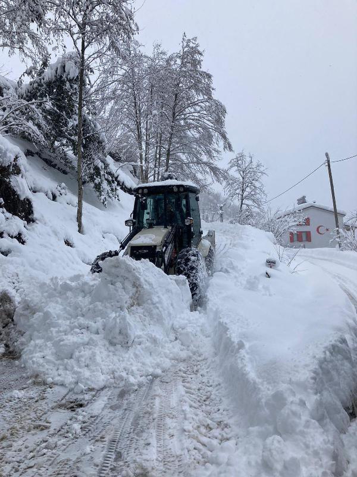 Karadeniz\'de kar esareti; 1335 köy ve mahalle yolu kapandı, okullar tatil edildi