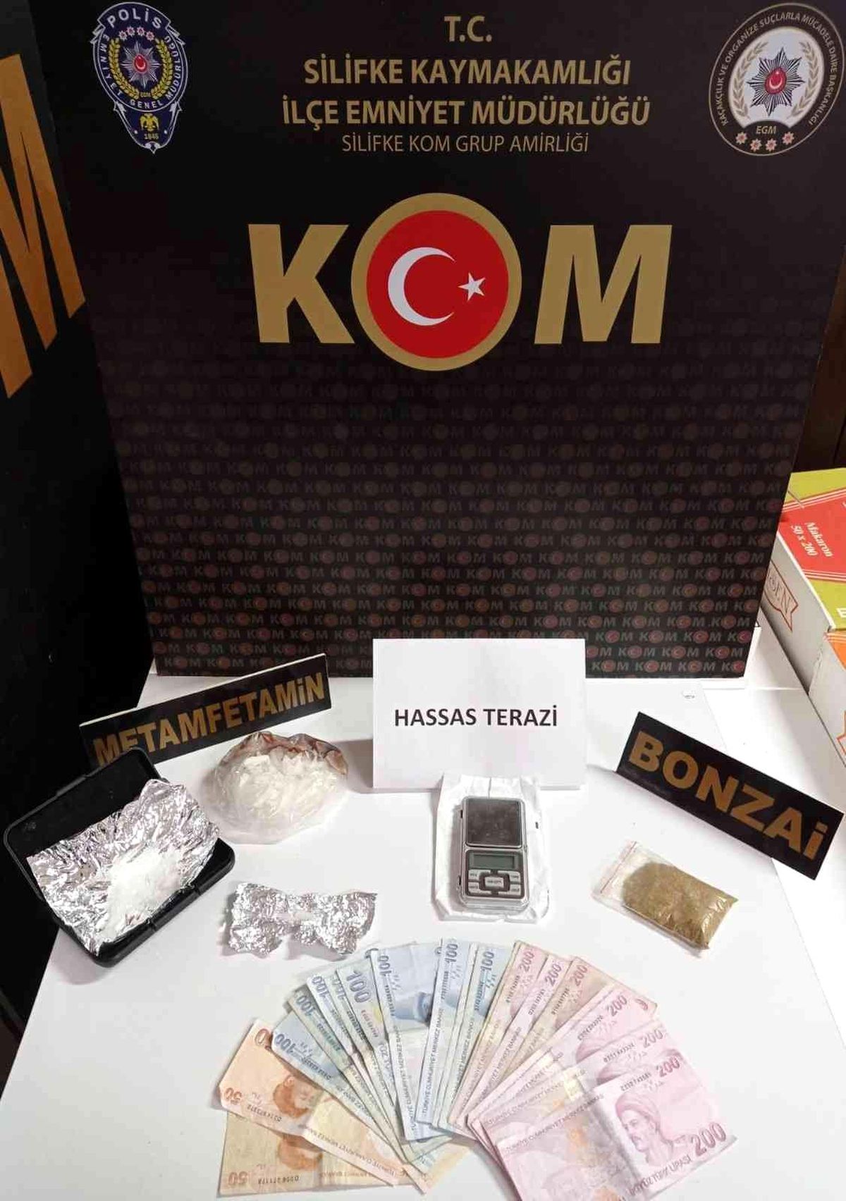 Silifke\'de uyuşturucu ile birlikte yakalanan şüpheli tutuklandı