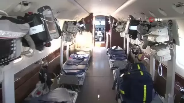 Havadaki mobil hastane... Ambulans uçaklar bir vakaya işte böyle gidiyor