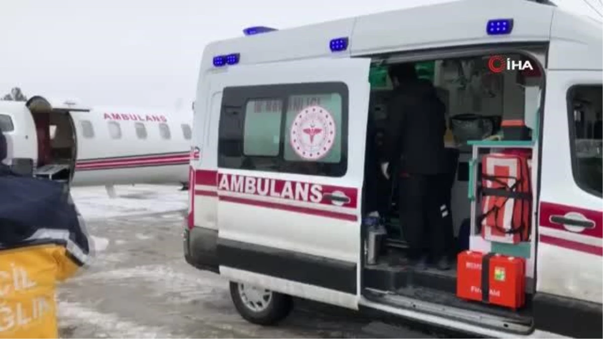 Kalp rahatsızlığı olan hasta, Erzurum\'a uçak ambulansla sevk edildi