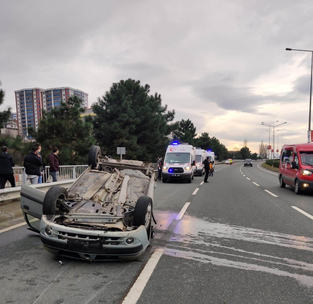 Of\'ta trafik kazası 2 yaralı