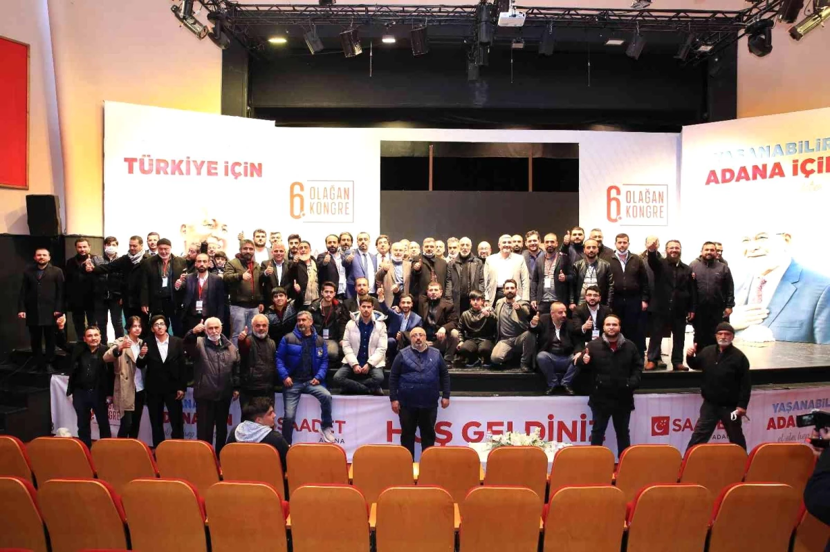 Saadet Partisi Adana İl Başkanlığı\'nda bayrak değişimi