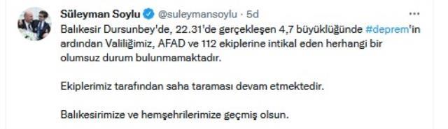 Son Dakika: Balıkesir'de 4.8 büyüklüğünde deprem! Sarsıntı İstanbul'da da hissedildi