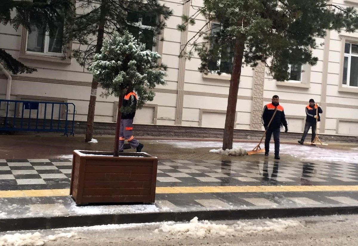 Sungurlu belediyesi\'nden kar mesaisi