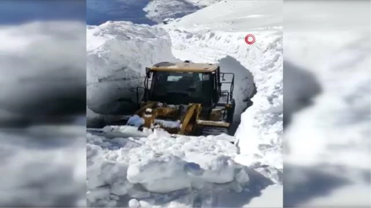 Bahçesaray'da 6 metre karda ekiplerin zorlu mücadelesi