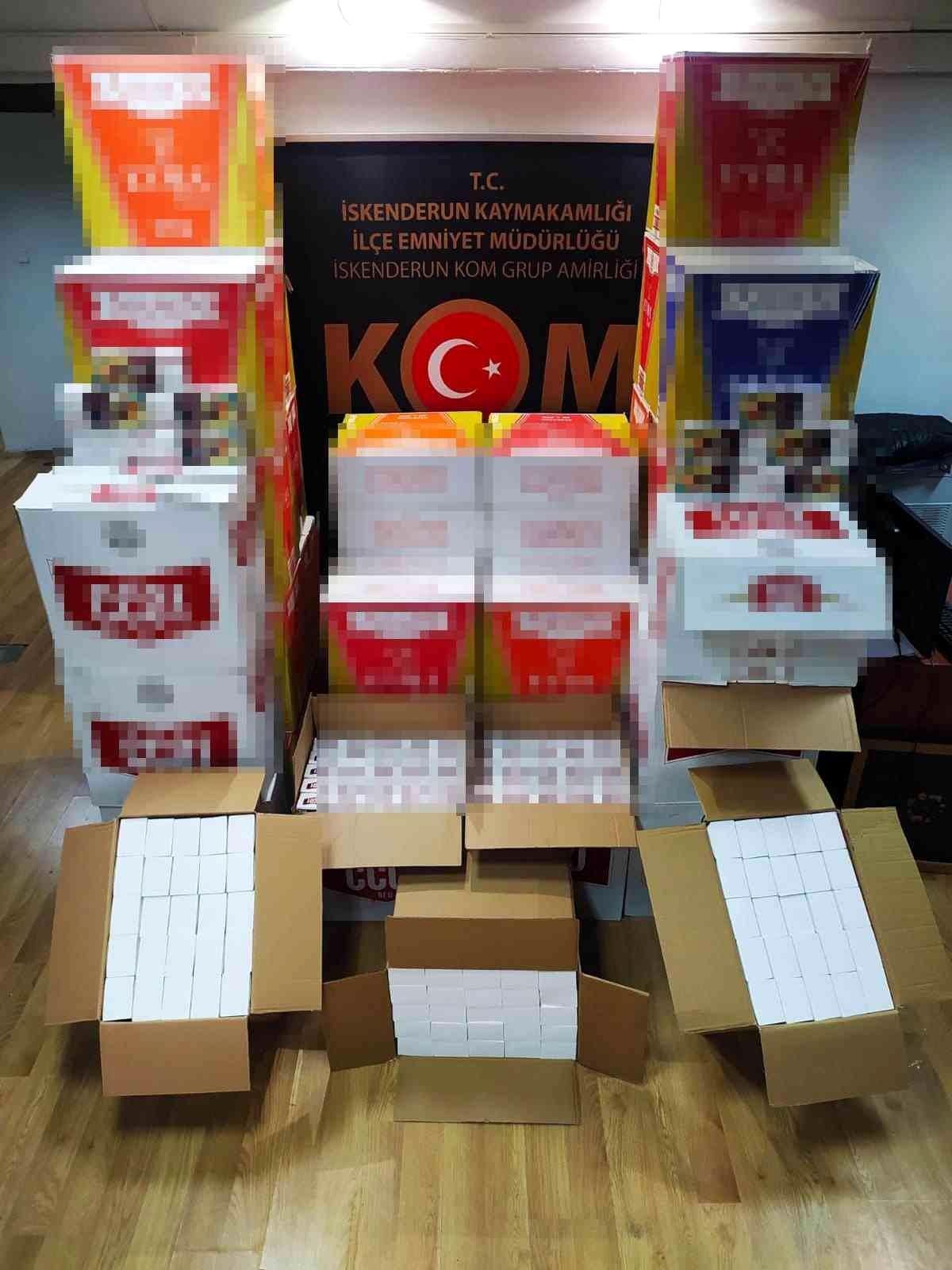 Hatay\'da 390 bin kaçak makaron ele geçirildi