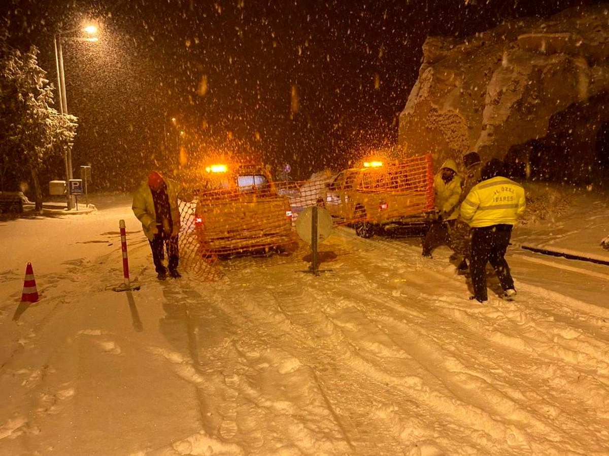 Nevşehir\'de zincirsiz araçların geçişine izin verilmiyor