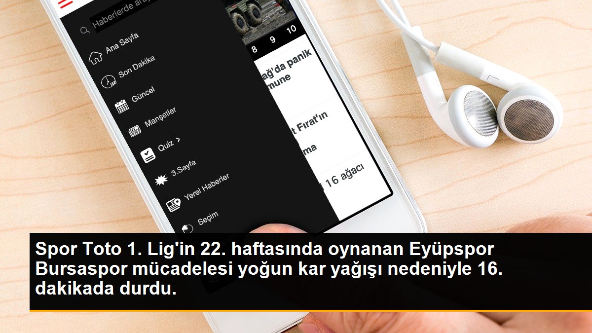 Eyüpspor-Bursaspor karşılaşması elverişsiz hava şartları nedeniyle ertelendi