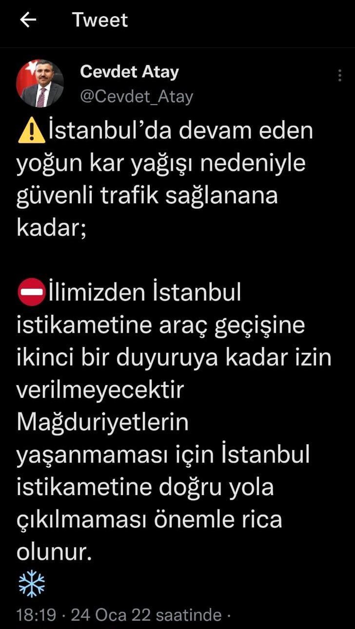 Düzce\'den İstanbul istikametine araç geçişlerine izin verilmeyecek